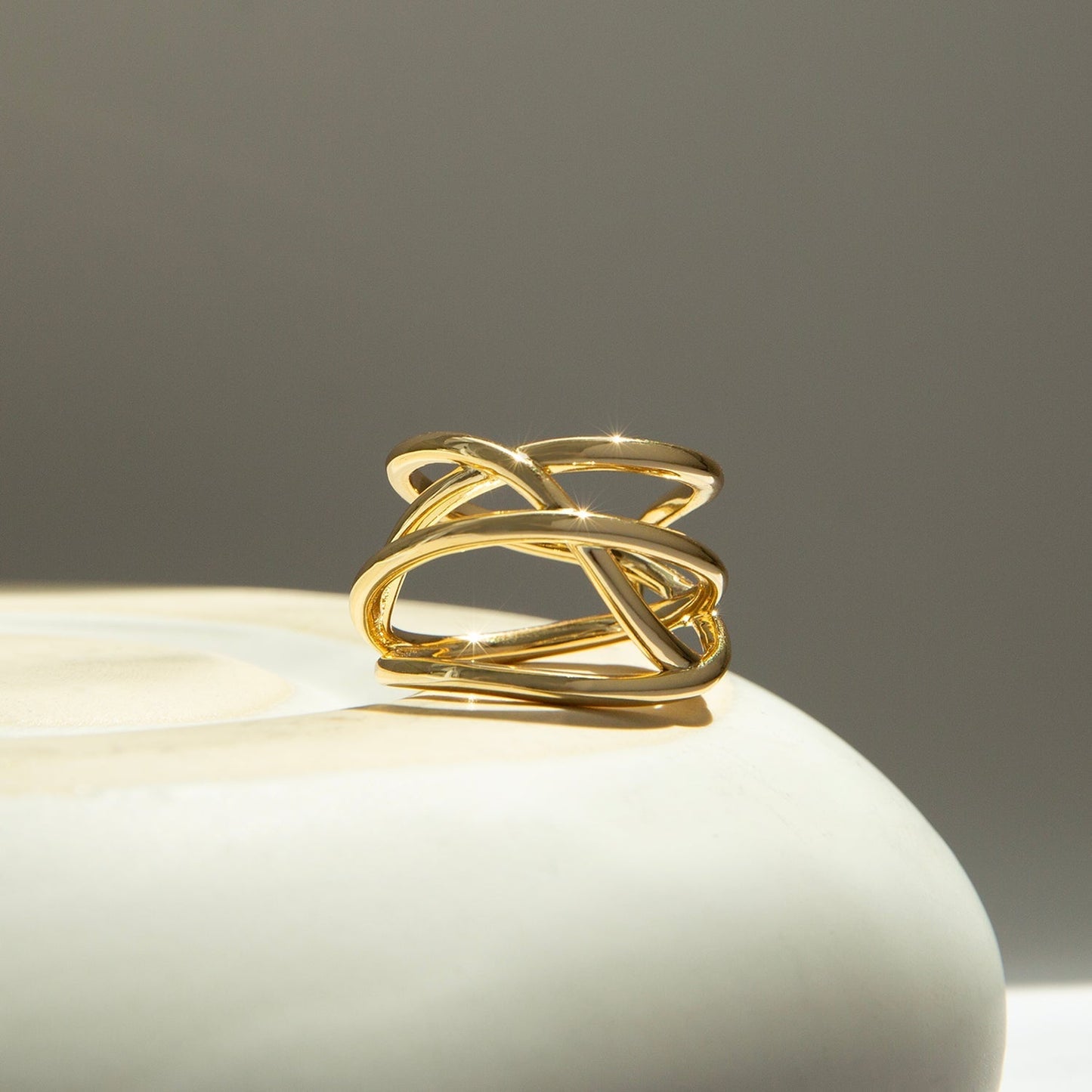 intertwined band ring